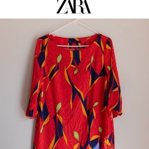 ZARA Basic Floral print Sheath Dress